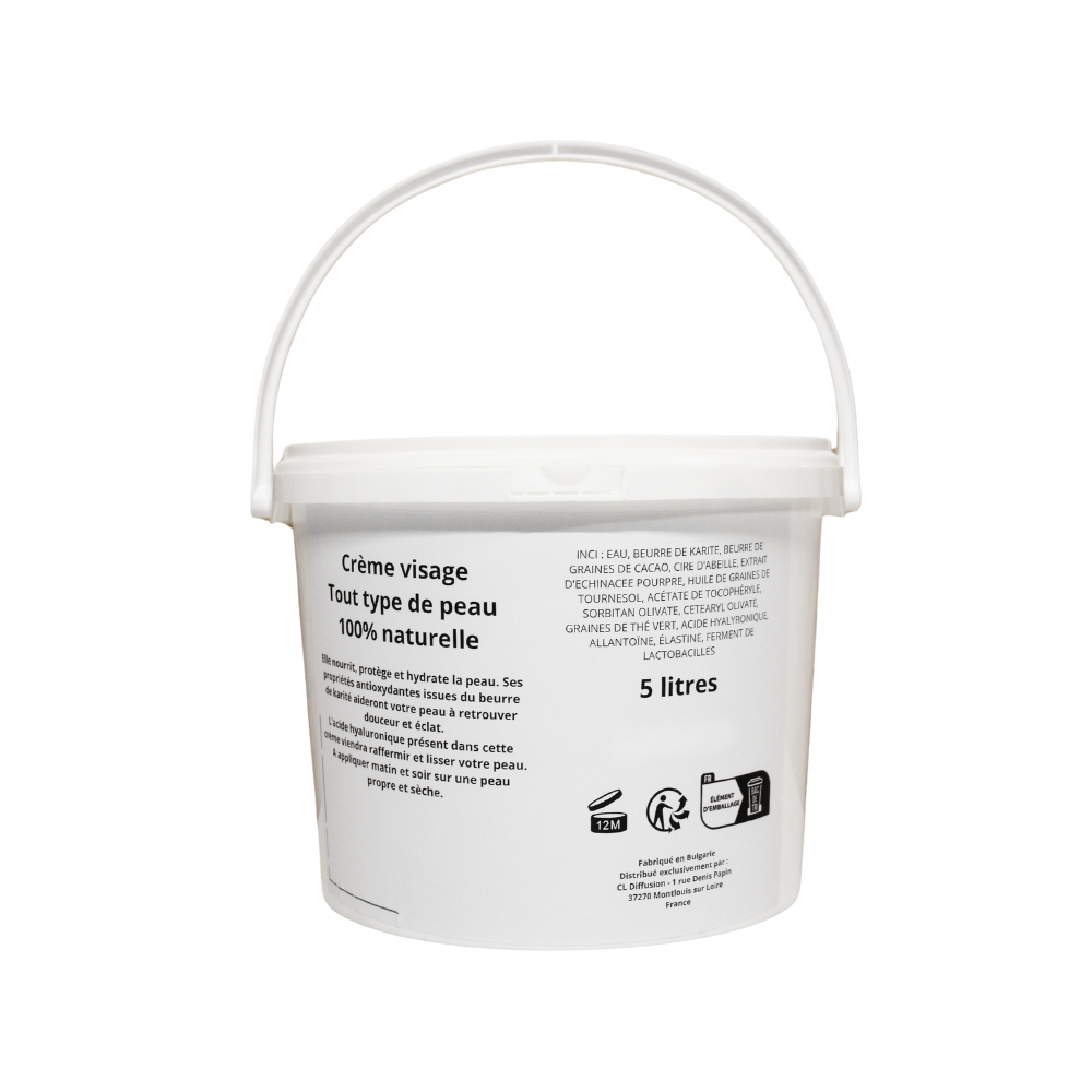 Crème visage tous types de peau - gros contenant 5 LITRES