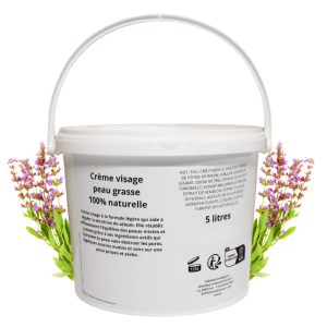 Crème visage peau grasse - gros contenant 5 LITRES