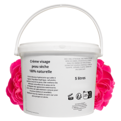 Crème visage peau sèche - gros contenant 5 LITRES