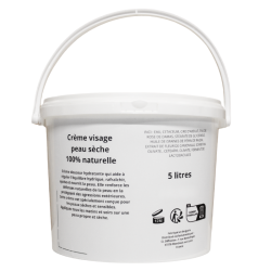 Crème visage peau sèche - gros contenant 5 LITRES