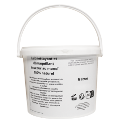 Lait nettoyant/démaquillant au monoi - gros contenant 5 LITRES