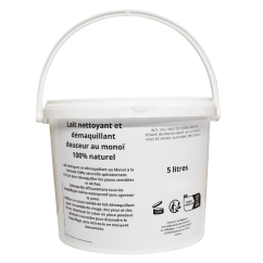 Lait nettoyant/démaquillant au monoi - gros contenant 5 LITRES