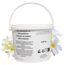 Lait nettoyant/démaquillant au monoi - gros contenant 5 LITRES