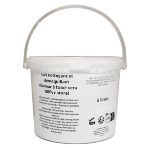 Lait nettoyant/démaquillant à l'aloe vera - gros contenant 5 LITRES