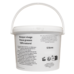 Masque visage peau grasse - gros contenant 5 LITRES