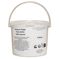 Masque visage peau sèche - gros contenant 5 LITRES