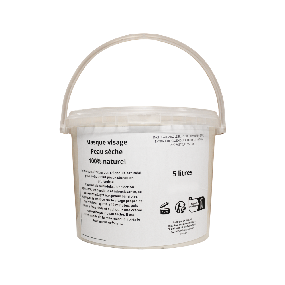 Masque visage peau sèche - gros contenant 5 LITRES