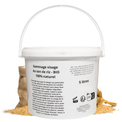 Gommage visage - Au son de riz - gros contenant 5 LITRES