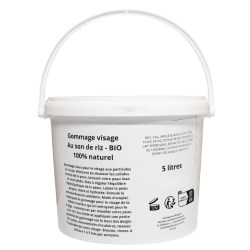 Gommage visage - Au son de riz - gros contenant 5 LITRES