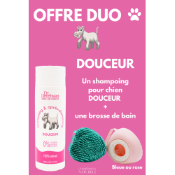 Shampoing pour chien 200ml  brosse de bain - OFFRE DUO - Douceur