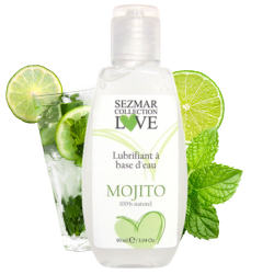 Lubrifiant à base d'eau 100% naturel Mojito 90 ml
