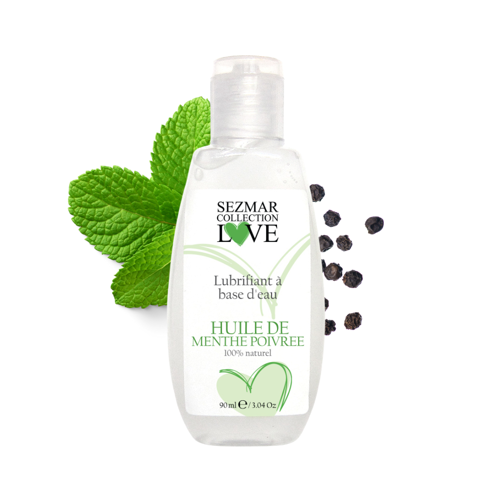 Lubrifiant à base d'eau 100% naturel Menthe poivrée 90 ml