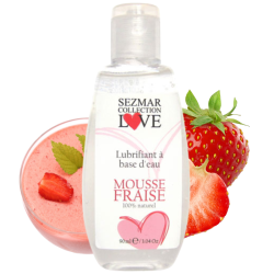 Lubrifiant à base d'eau 100% naturel Mousse fraise 90 ml