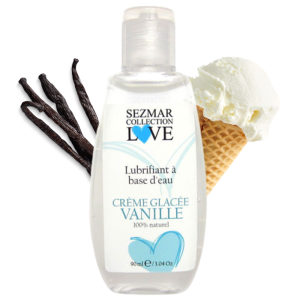 Lubrifiant à base d'eau 100% naturel Crème glacée vanille 90 ml
