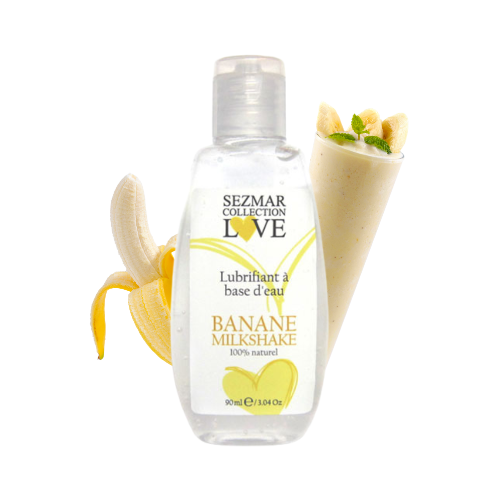 Lubrifiant à base d'eau 100% naturel Banane Milkshake 90 ml