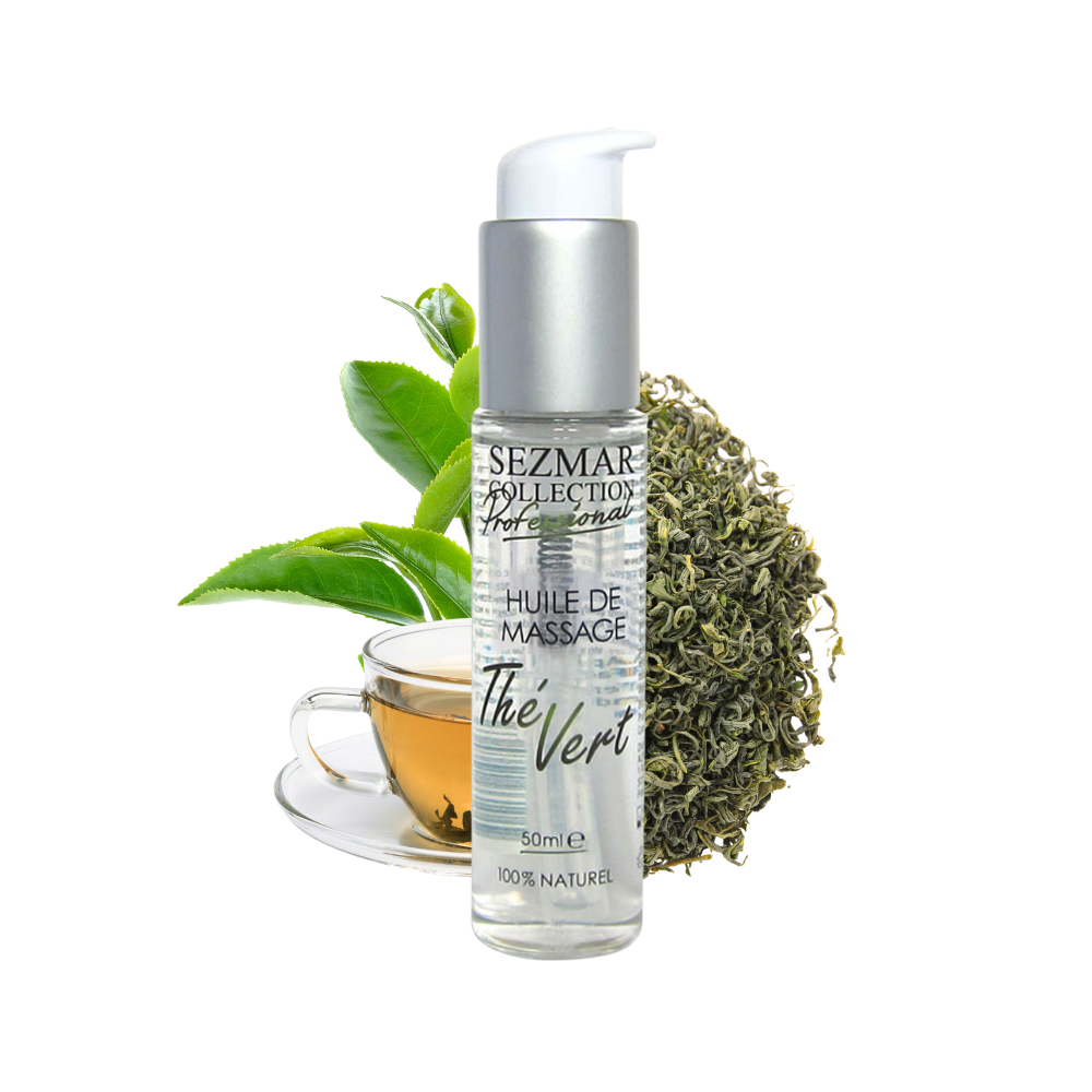 Huile de massage professionnelle Thé Vert 100% naturelle 50 ml