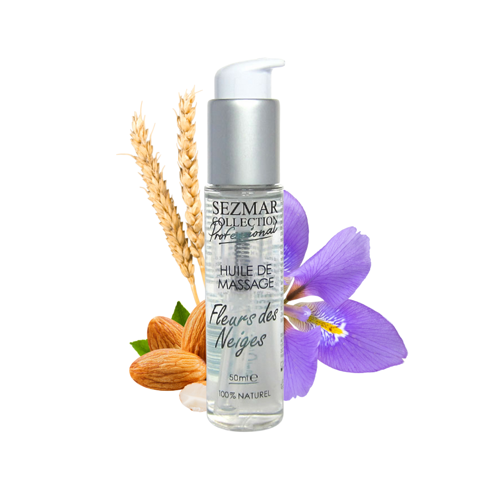 Huile de massage professionnelle Fleurs des Neiges 100% naturelle 50 ml
