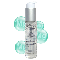 Huile de massage professionnelle Enrichie en Magnésium 100% naturelle 50 ml