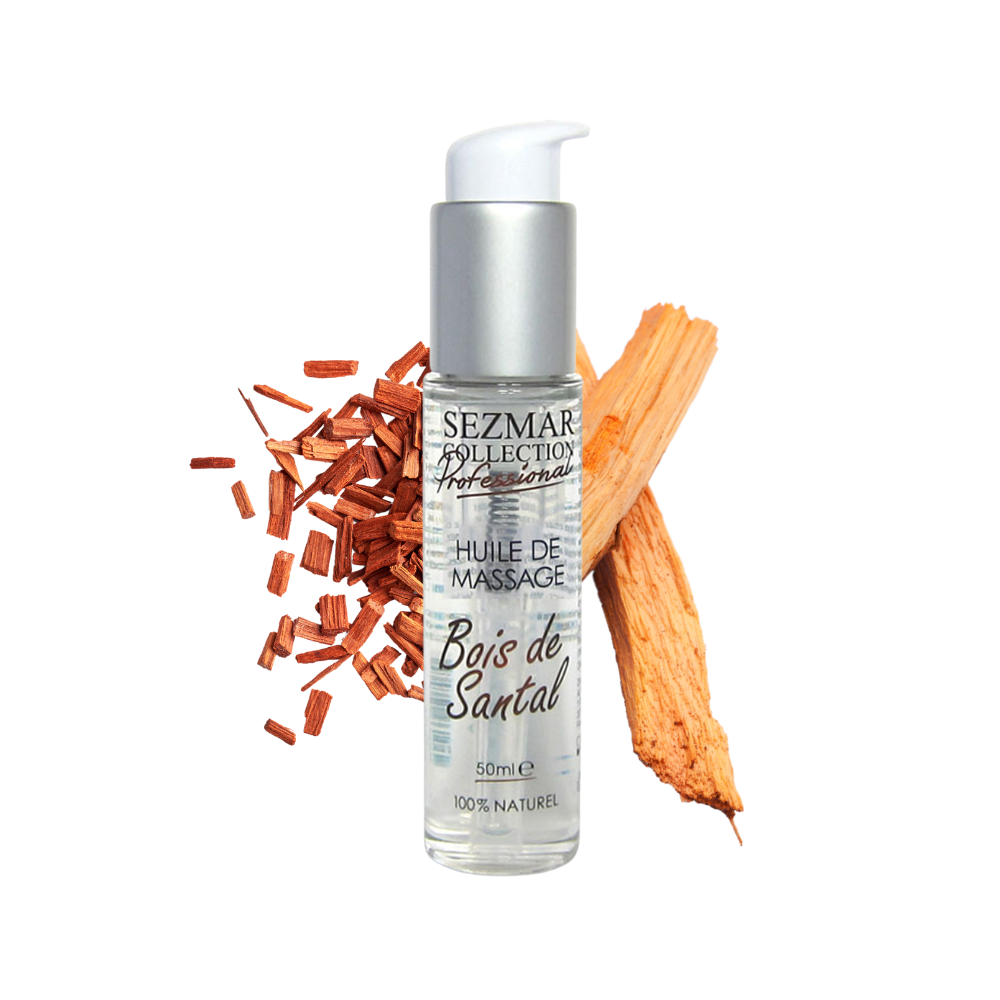 Huile de massage professionnelle Bois de Santal 100% naturelle 50 ml