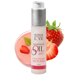 Huile de massage fraise 100% naturelle 50ml