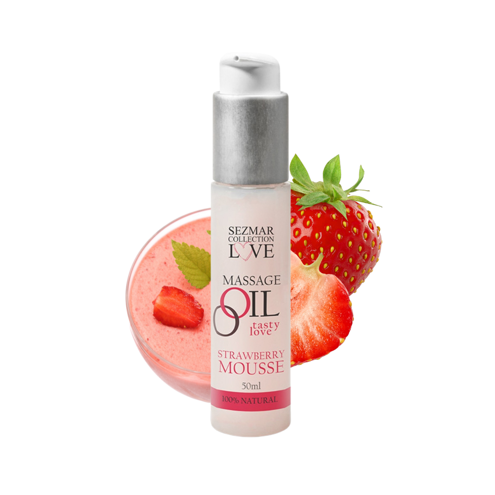 Huile de massage fraise 100% naturelle 50ml