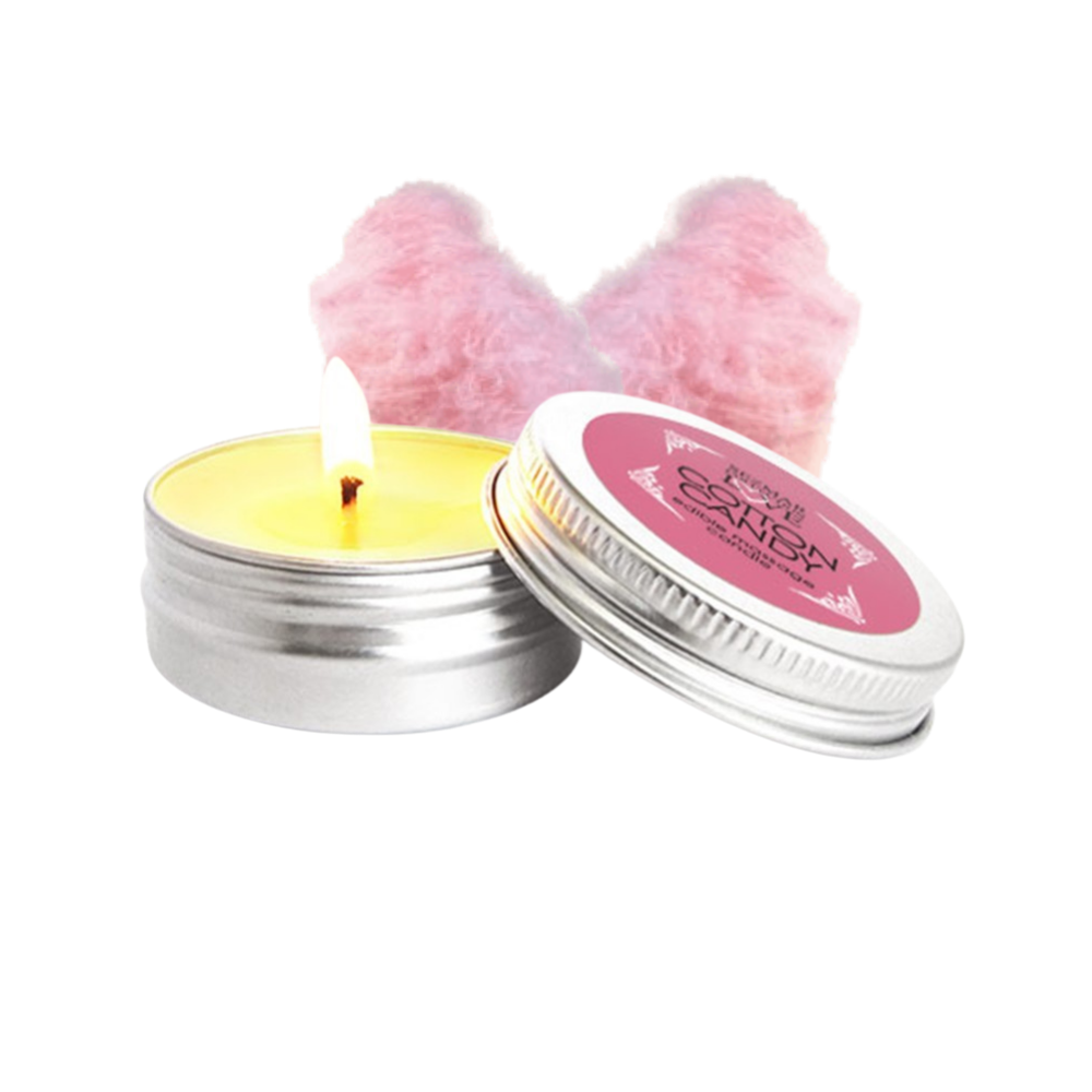 Mini Bougie de massage barbe à papa 100% naturelle 30 ml