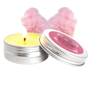 Mini Bougie de massage barbe à papa 100% naturelle 30 ml