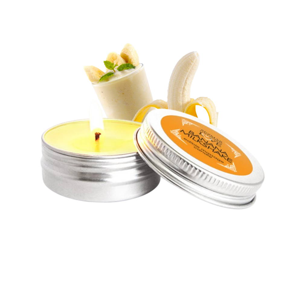 Mini Bougie de massage milkshake banane 100% naturelle 30ml