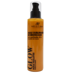 Huile sublimatrice de bronzage - Pailletée - 200ml 100% naturelle