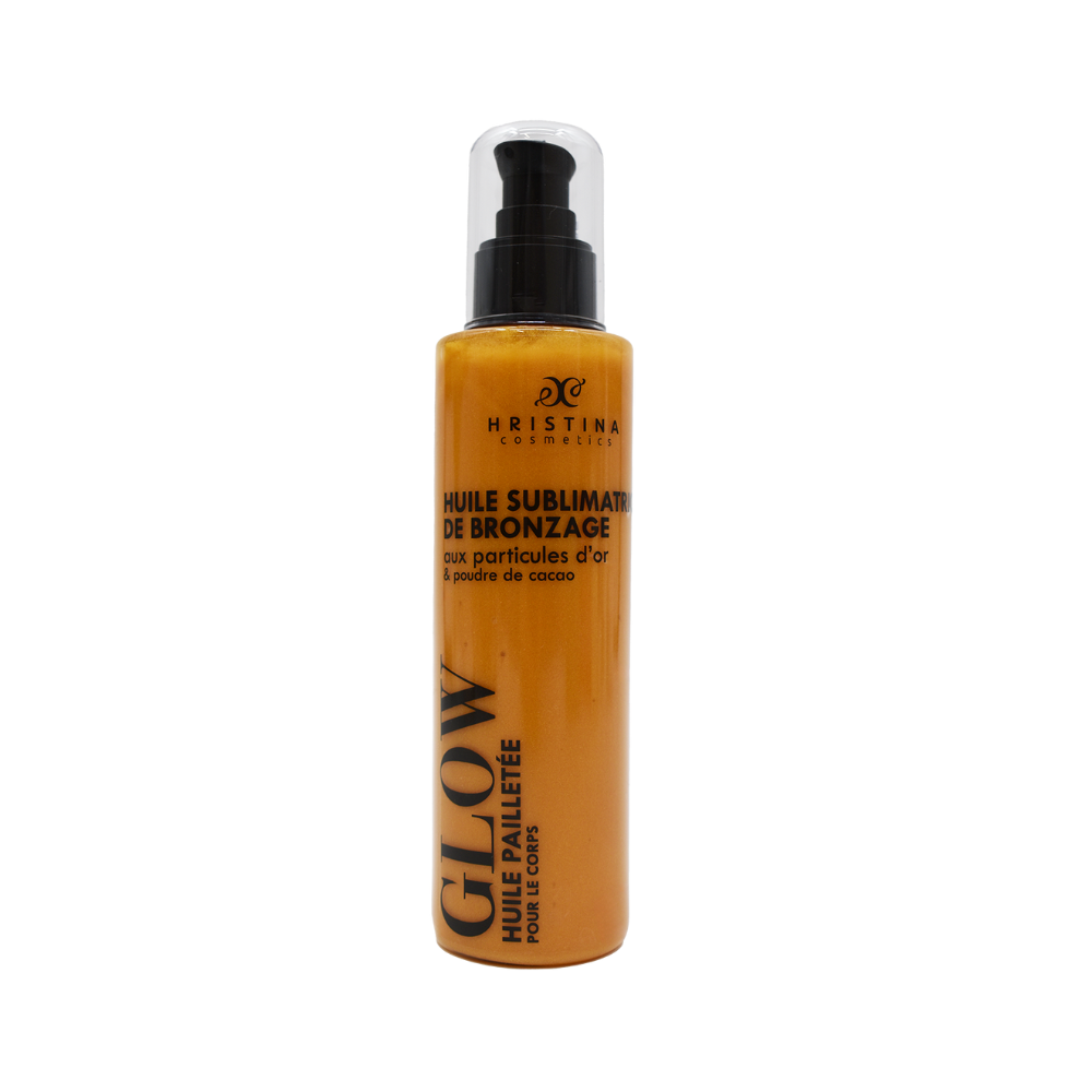 Huile sublimatrice de bronzage - Pailletée - 200ml 100% naturelle