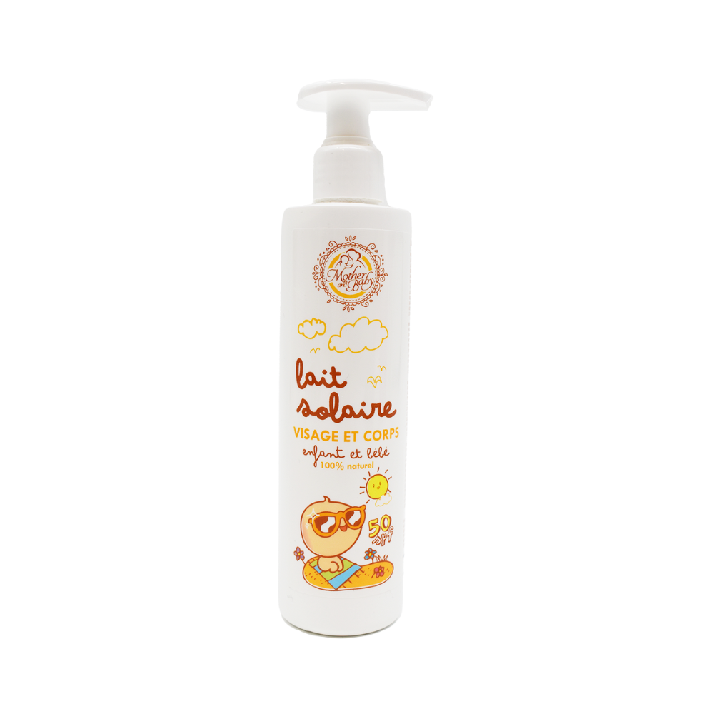 Lait solaire pour enfant et bébé SPF50 - 250ml 100% naturel