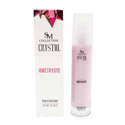 Crème de nuit à la poudre d'améthyste 50ml 100% naturelle