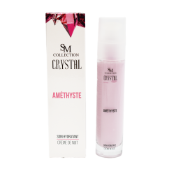 Crème de nuit à la poudre d'améthyste 50ml 100% naturelle