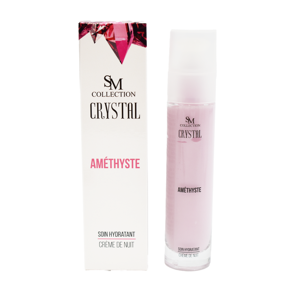 Crème de nuit à la poudre d'améthyste 50ml 100% naturelle