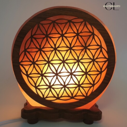 Lampe de sel d'Himalaya Fleur de vie 5KG
