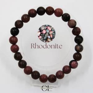 Bracelet en pierres naturelles Rhodonite AB 8mm