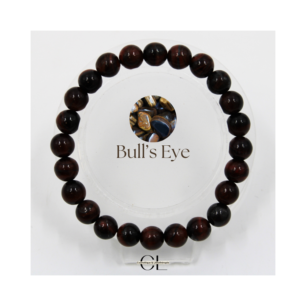 Bracelet en pierres naturelles Oeil de Taureau A 8mm
