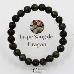 Bracelet en pierres naturelles Jaspe Sang de Dragon A 8-9mm