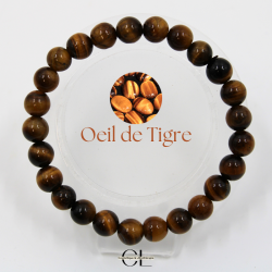 Bracelet en pierres naturelles Œil de Tigre A 8mm