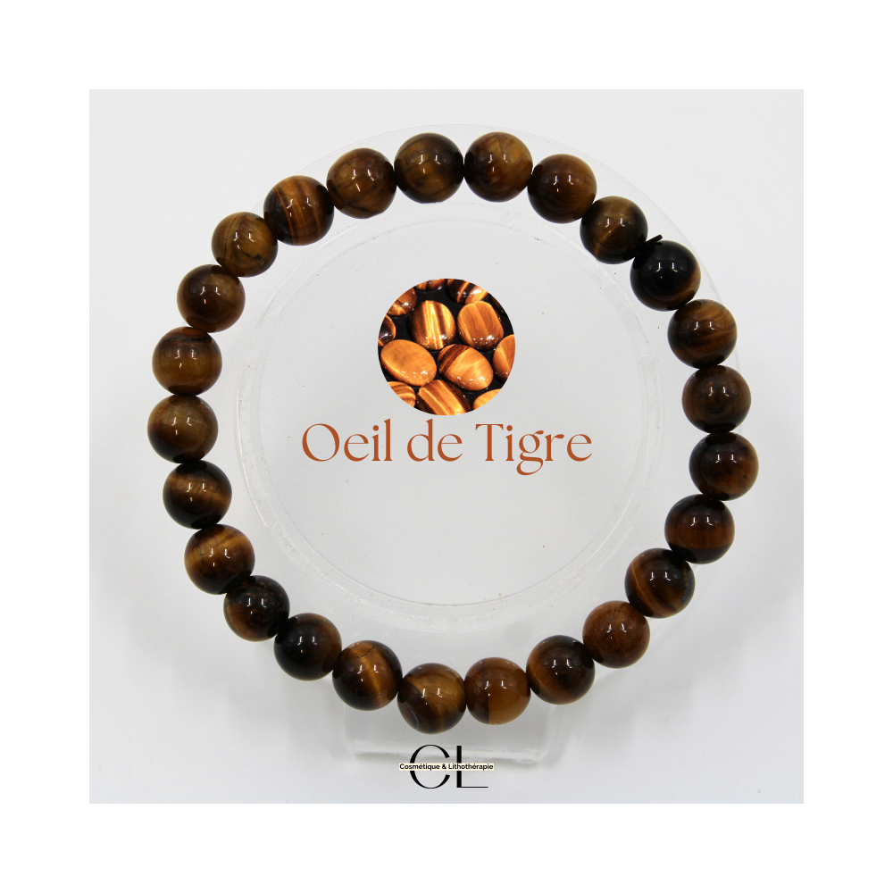 Bracelet en pierres naturelles Œil de Tigre A 8mm