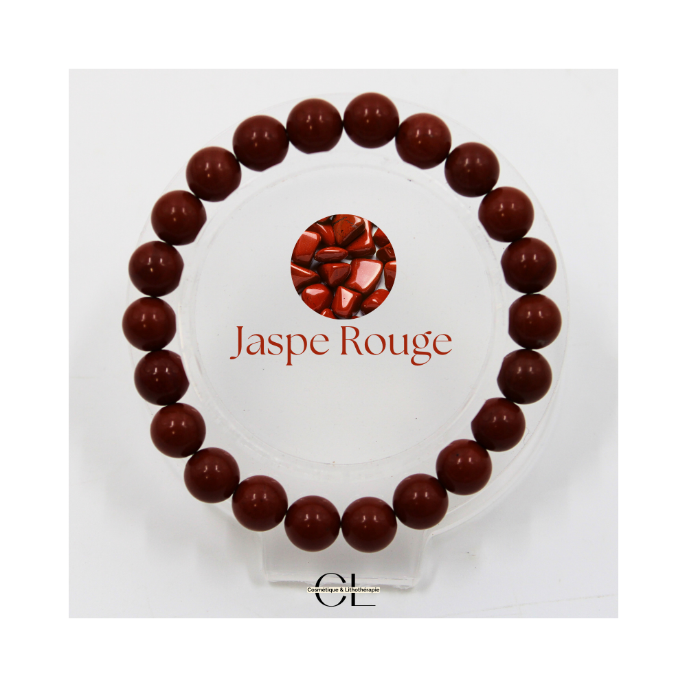 Bracelet en pierres naturelles Jaspe Rouge A 8-9mm