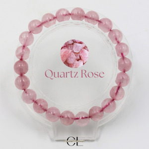 Bracelet en pierres naturelles Quartz Rose A 8mm