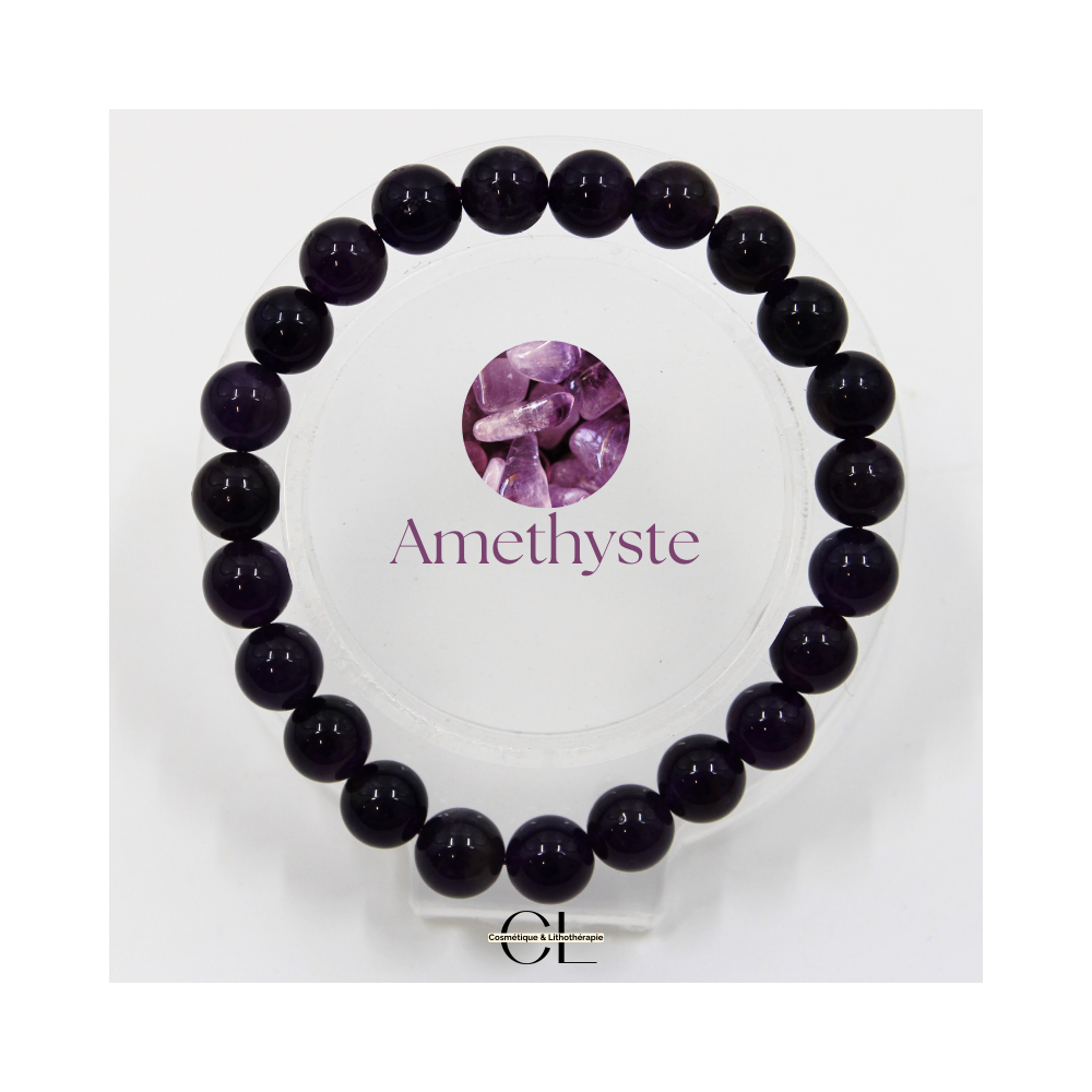 Bracelet en pierres naturelles Améthyste AA 8-9mm