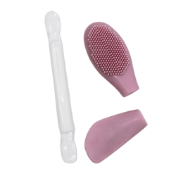 Spatule  brosse visage à double face rose