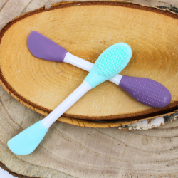 Spatule  brosse visage à double face bleue