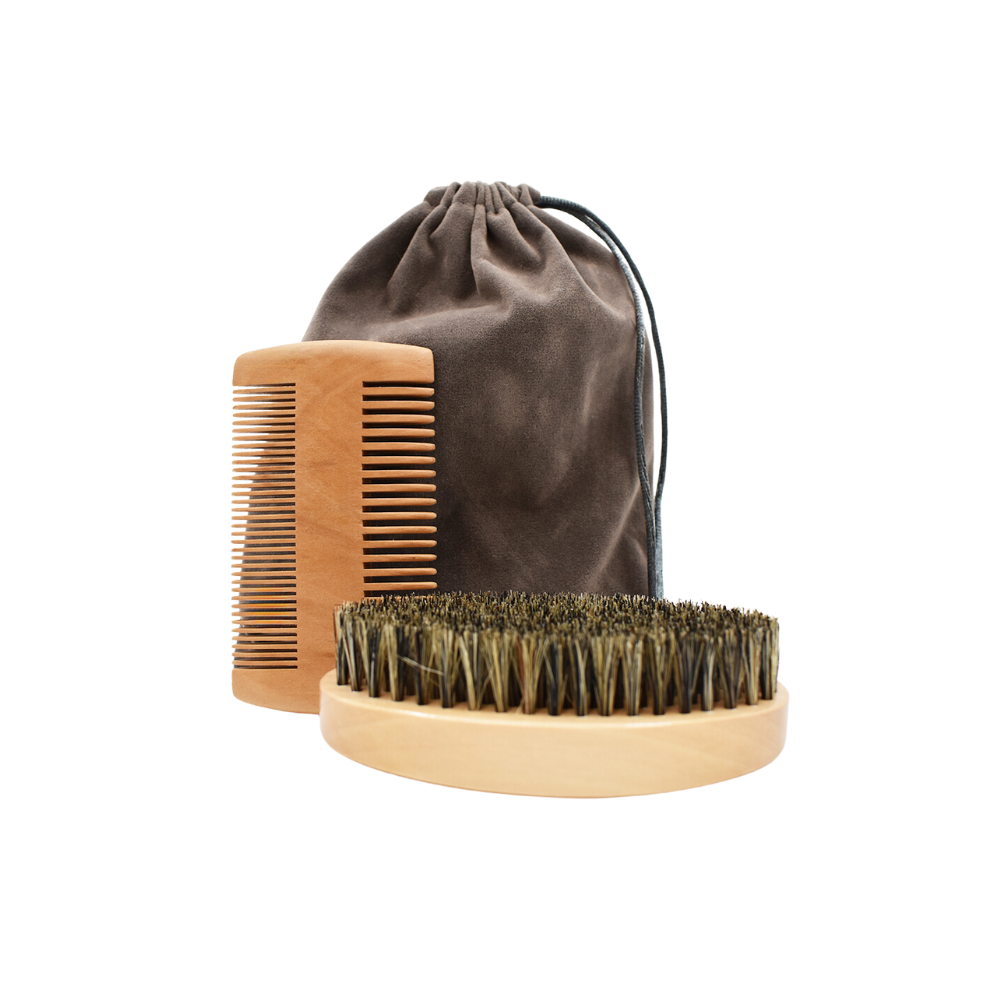 Kit brosse  peigne pour barbe et moustache