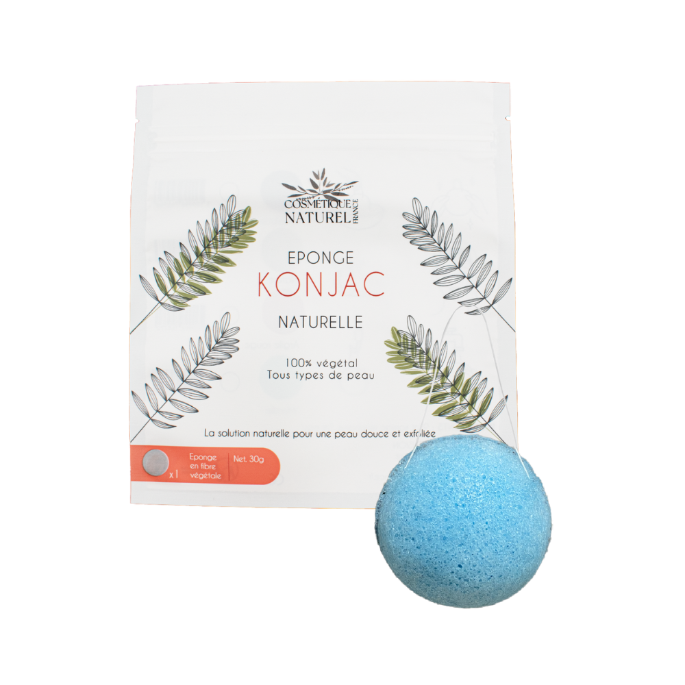 Éponge konjac bleue
