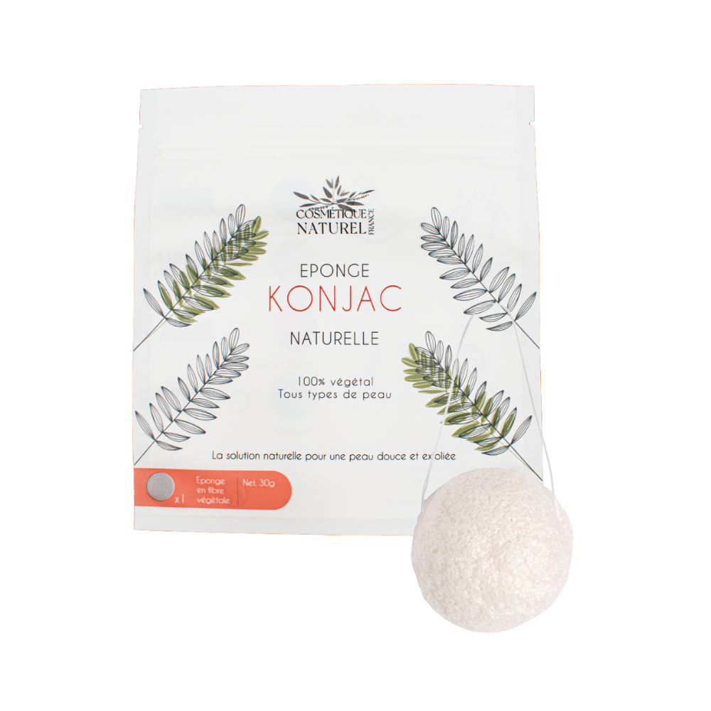 Éponge konjac blanche
