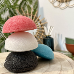 Éponge konjac blanche