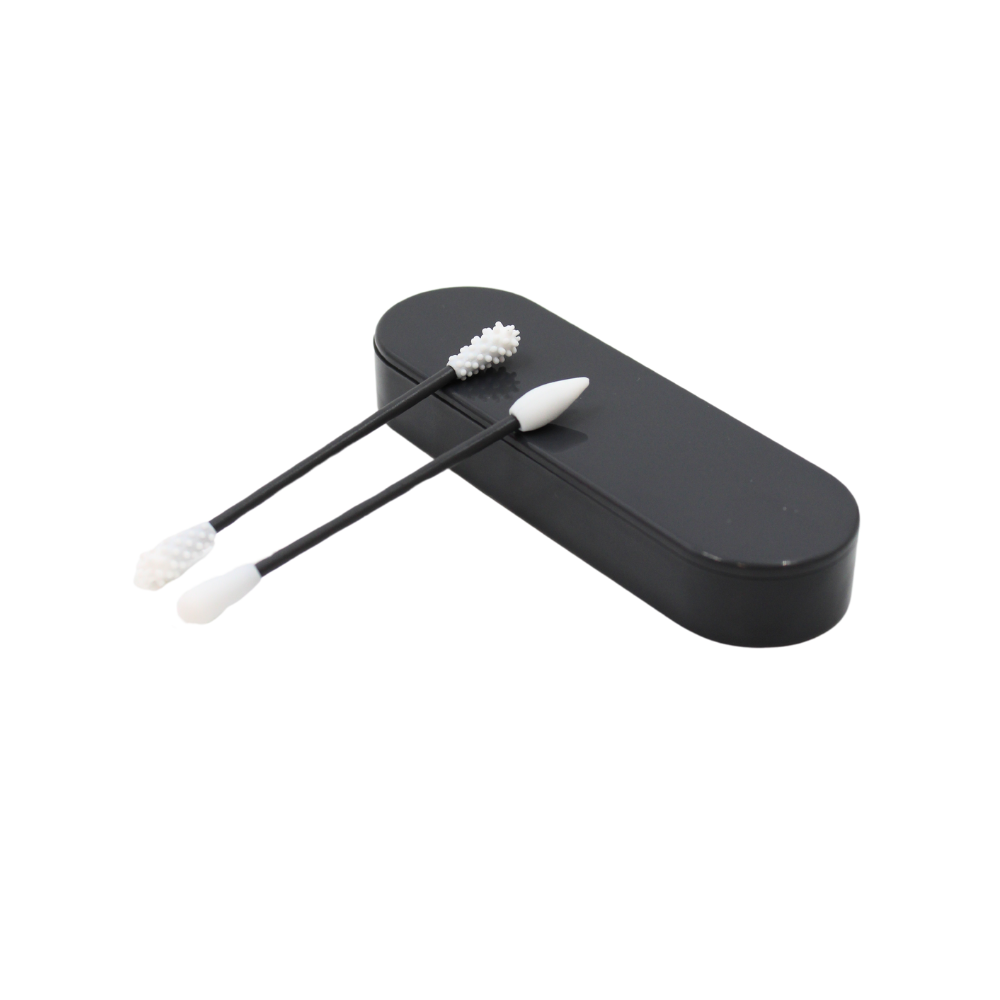 2 cotons-tiges réutilisables  boite de rangement - Gris